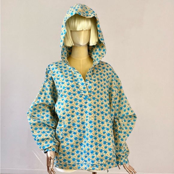 Marc By Marc Jacobs Swimwear Green Floral Hooded Jacket SZ L - Picture 1 of 7